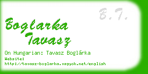 boglarka tavasz business card