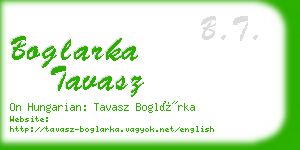 boglarka tavasz business card